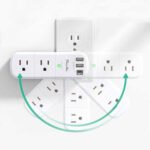 Tonghua 6 Way Wall Tap With 3 USB Travel Adapters Outlet Extension Socket Usb Plug Wall Charger Outlet Extender With Multi Plug